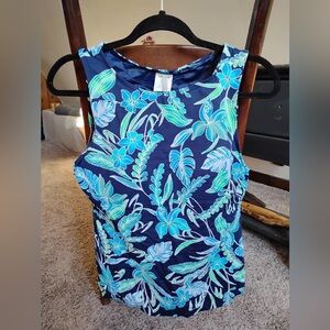 🌴LANDS’ END FLORAL SLEEVELESS SWIM TOP🌴